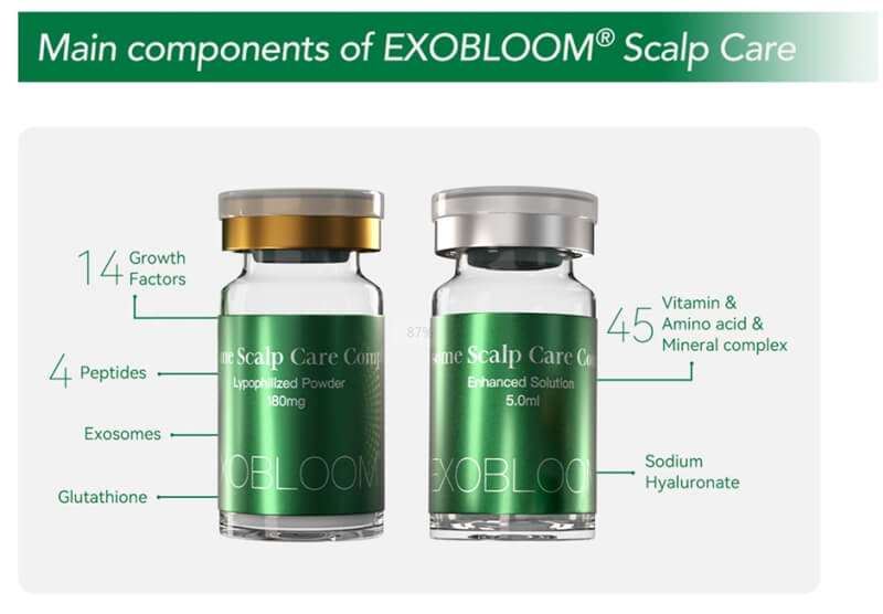 Main Components of EXOBLOOM® Scalp Care Exosomes for Hair Loss